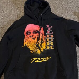 Black Hoodie with Graphic Print